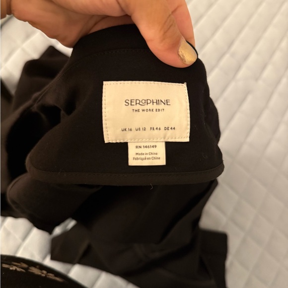 Seraphine Peplum Classic Black Blazer - Picture 4 of 4